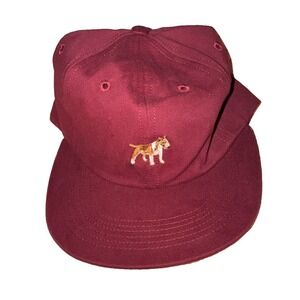 Acapulco Gold burgundy "Purebred" 6-panel Leather Strapback Cap Mens Made USA